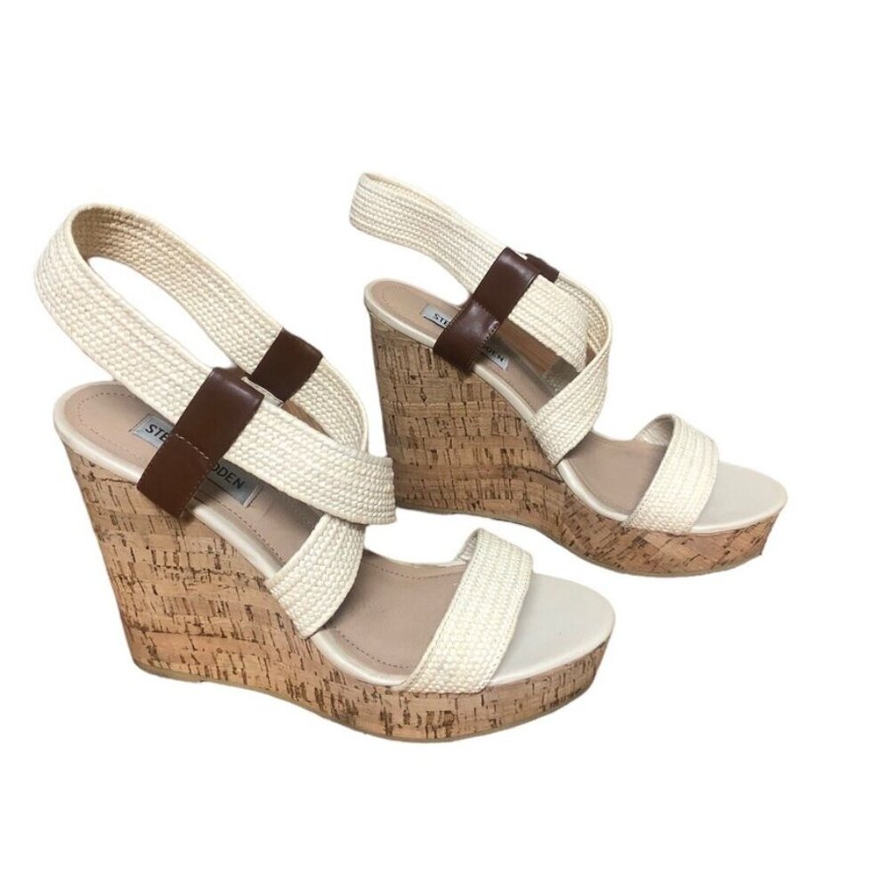 Steve Madden "Elika" cork wedges size 8.5